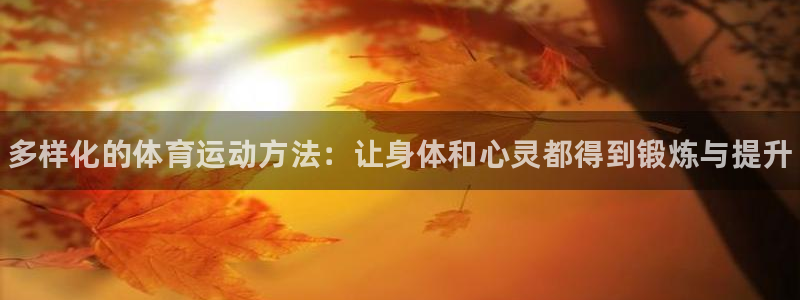 凯发官方正版app娱乐网站：多样化的体育运动方法：让